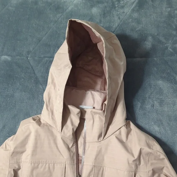 BNWT Columbia Pink Windbreaker Bedder Park Jacket Hood Youth Large - Picture 2 of 3